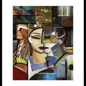 Fineartprint, signiert: "Romantische Geometrie", K. Namazi, limitierte Edition auf Papier, Nr. 3/150 Nur Heute