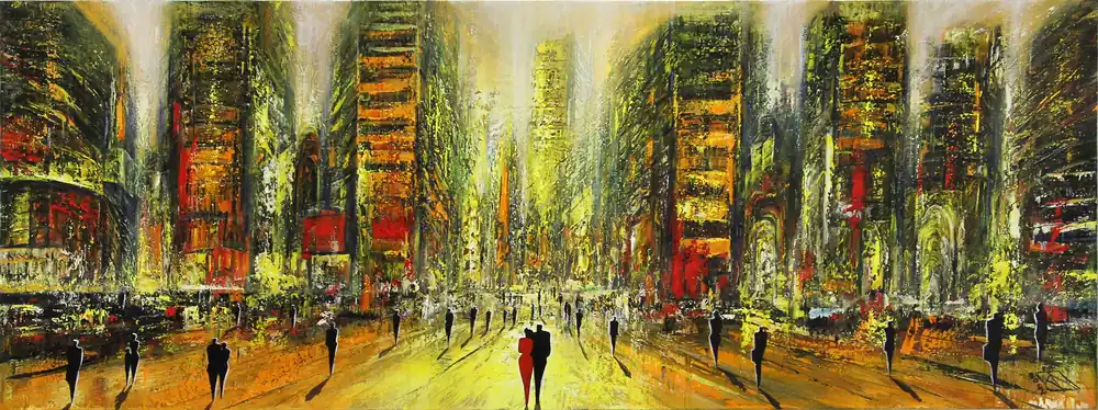 Acrylgemälde , K. Namazi: "Fulminante Abendszene I", (Original/Unikat) Letzte Chance