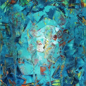 Unikat: "Konspirativ I", Originalgemälde, J. Fernandez, Acrylbilder Direkt Vom Hersteller