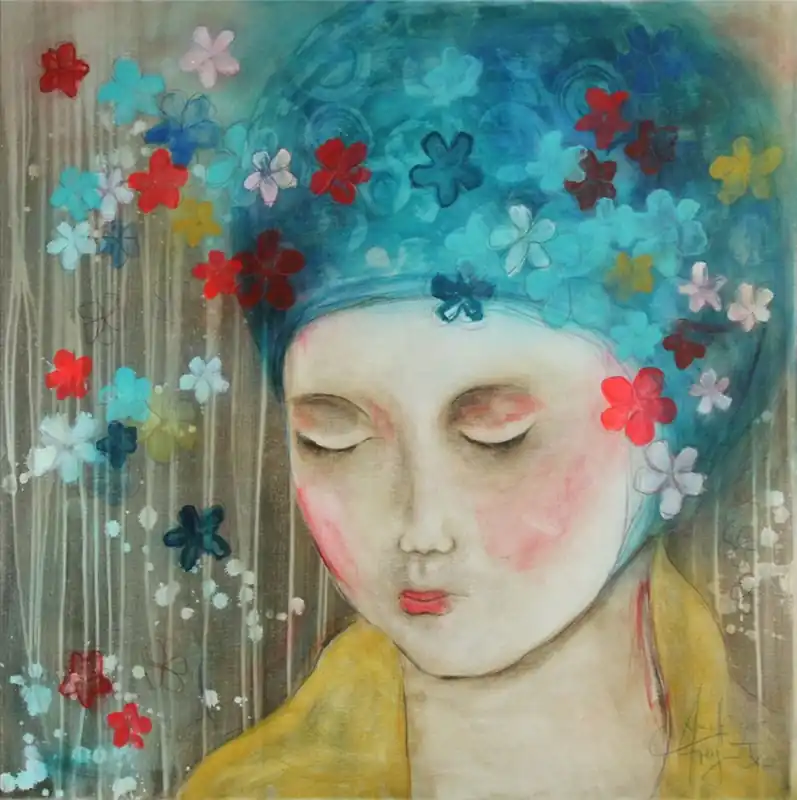 Neue Kollektion Acrylbilder abstrakt, A. Freymuth: "Schwester II" (A)