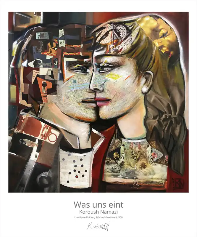 Limitierte Edition auf Papier, K. Namazi: "Was uns eint", Fineartprint, Kollektion E&K Markenprodukt