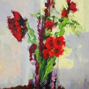 Billig Acrylmalerei Bilder von Andy Larrett: "Gladiole"