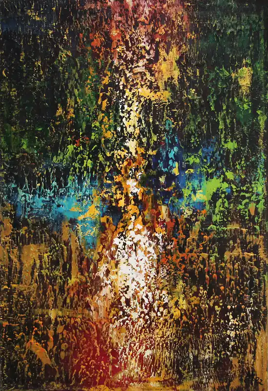G. Hung: "Tropical Fall I", Originalgemälde (Unikat) Aktuell