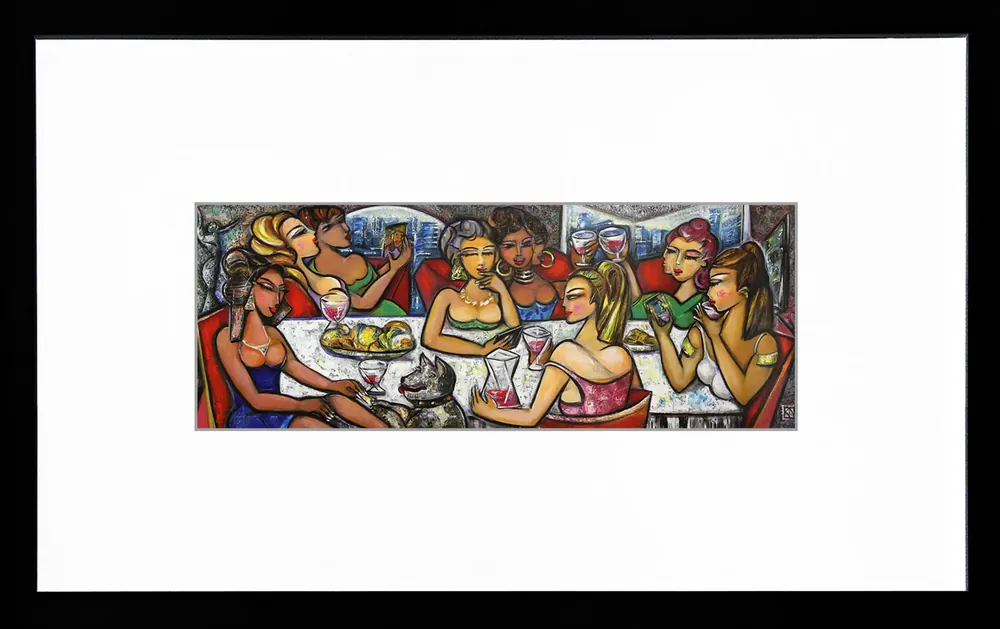 Neue Kollektion Fineartprint, signiert: "Ladies Night", K. Namazi, limitierte Edition auf Papier, Nr. 2/150