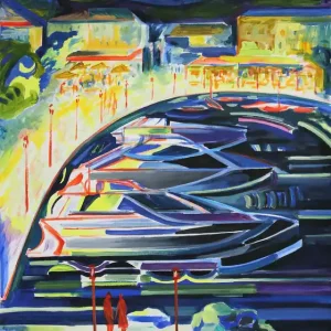 Jetzt Bestellen Zeitgenössische Acrylmalerei: "Riviera", M. Cieśla, Original (Unikat)