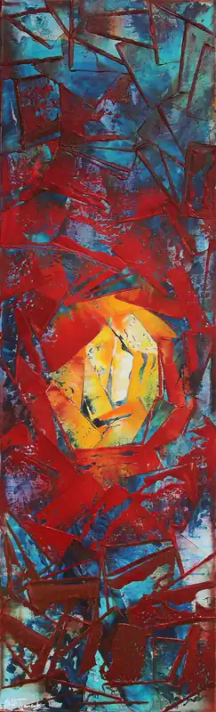 Sichere Zahlung Unikat: "Fernweh I", Originalgemälde, J. Fernandez, Acrylbilder