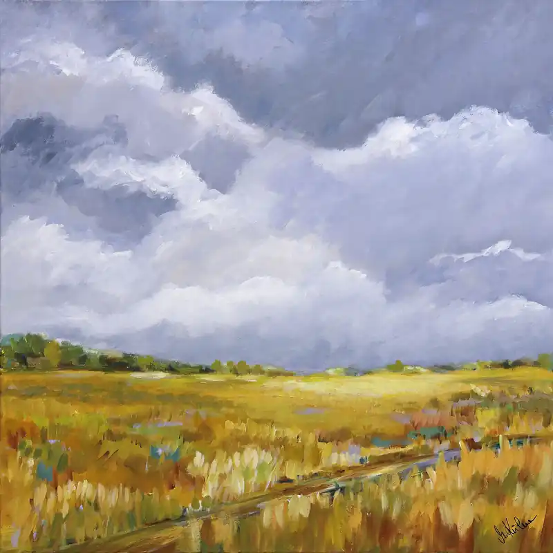 M. Kühne: "Vor dem Gewitter", Edition, signierter Kunstdruck, Nr. 1/100 Sichere Zahlung