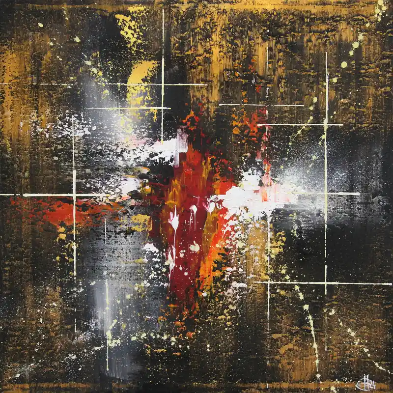 Originalgemälde: "Power of Earth VI", G. Hung, Unikat Preis Gesenkt