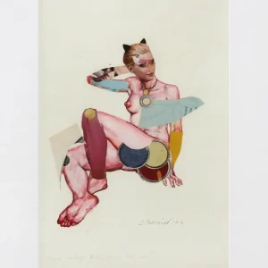 Preisknaller S. Petrunov: "Figure - drawing collage", limitierter Kunstdruck