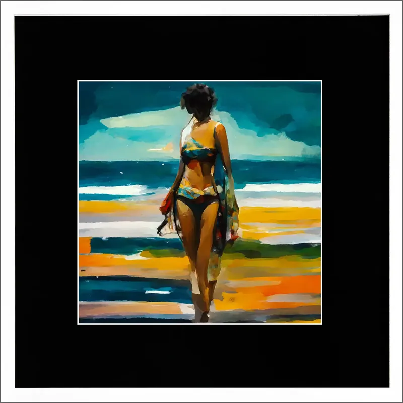 Fineartprint, signiert: "Strandleben", Holger Mühlbauer-Gardemin, limitierte Edition auf Papier, Nr. 1/150 Expressversand