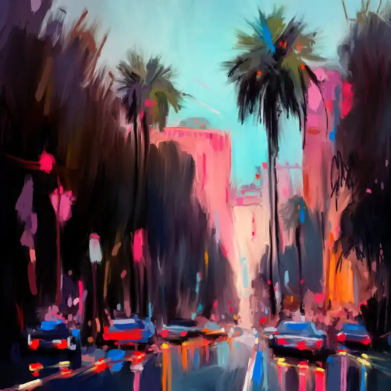Rabatt Moderne Kunst: "Hollywood 3", H. Mühlbauer-Gardemin, Original/serielles Unikat