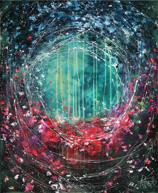 Saisonangebot Acrylbilder abstrakt, A. Freymuth: "Millefiori" (A)