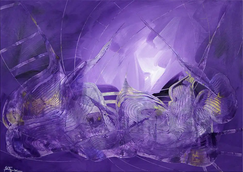 Preisknaller Acrylbilder, J. Fernandez: "OPENED II", Unikat/Original