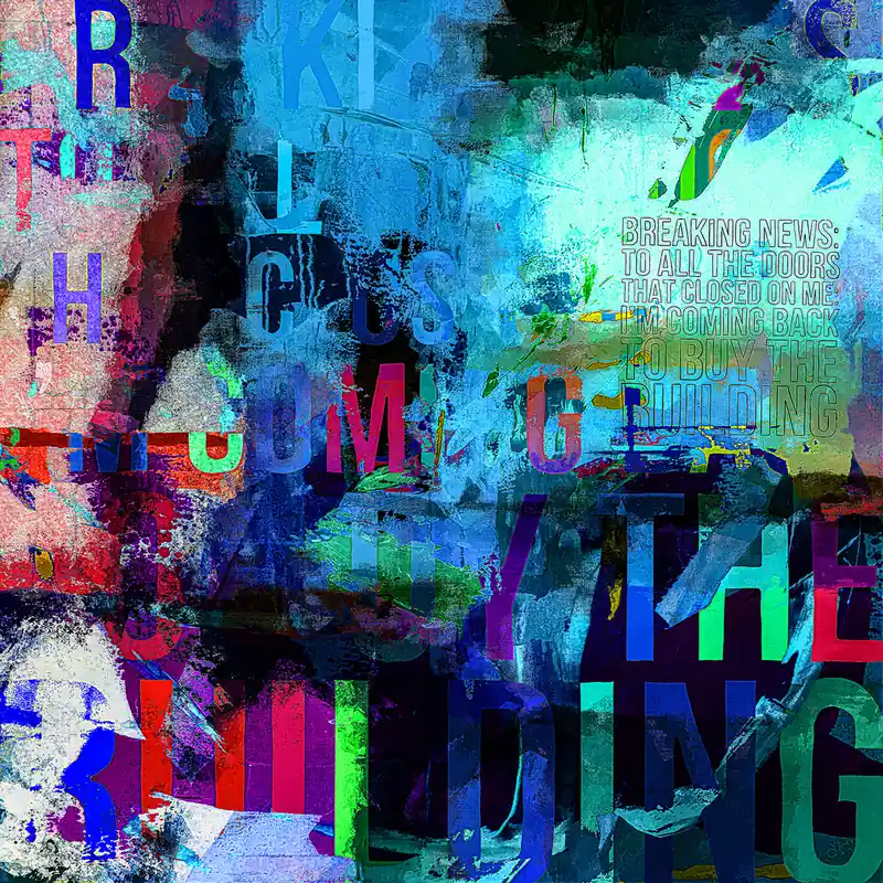 H. Mühlbauer-Gardemin: "Abstrakt mit Text", Moderne Pop Art, Original/serielles Unikat (A) Highlight