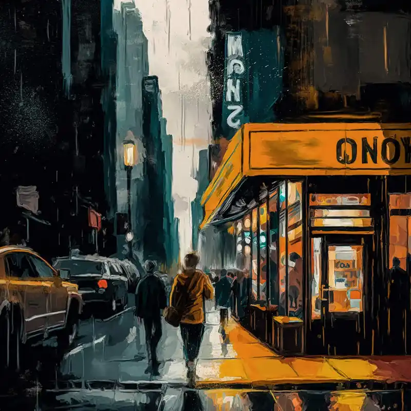 Sonderangebot Kunstdruck, signiert: "New-york-City-Street", Holger Mühlbauer-Gardemin, Edition, Nr. 2/100