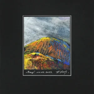 Beliebt Malerei/Grafik auf Papier: "Berg", A. Larrett, Original (Unikat)