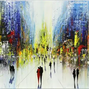 Schneller Versand Originalgemälde: "Shanghai Dreaming I", K. Namazi, Unikat
