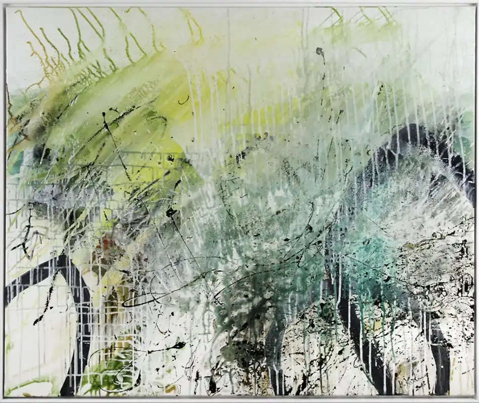 Mega-Angebot Acrylgemälde, M.Kühne: "FRÜHLINGSREGEN", Originalgemälde (Unikat)
