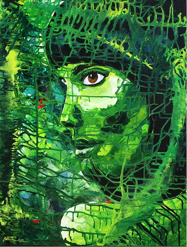 Schnäppchen Kunstbilder kaufen von J. Fernandez: "Unexpected Beauty", Unikat/Original
