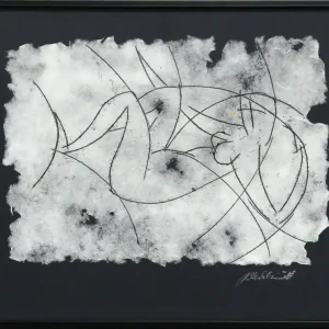 Monotypie auf Papier, C. Blechschmidt: "Muse", Original/Unikat Wochenendangebot