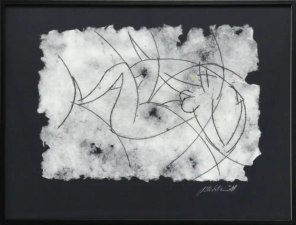 Monotypie auf Papier, C. Blechschmidt: "Muse", Original/Unikat Wochenendangebot