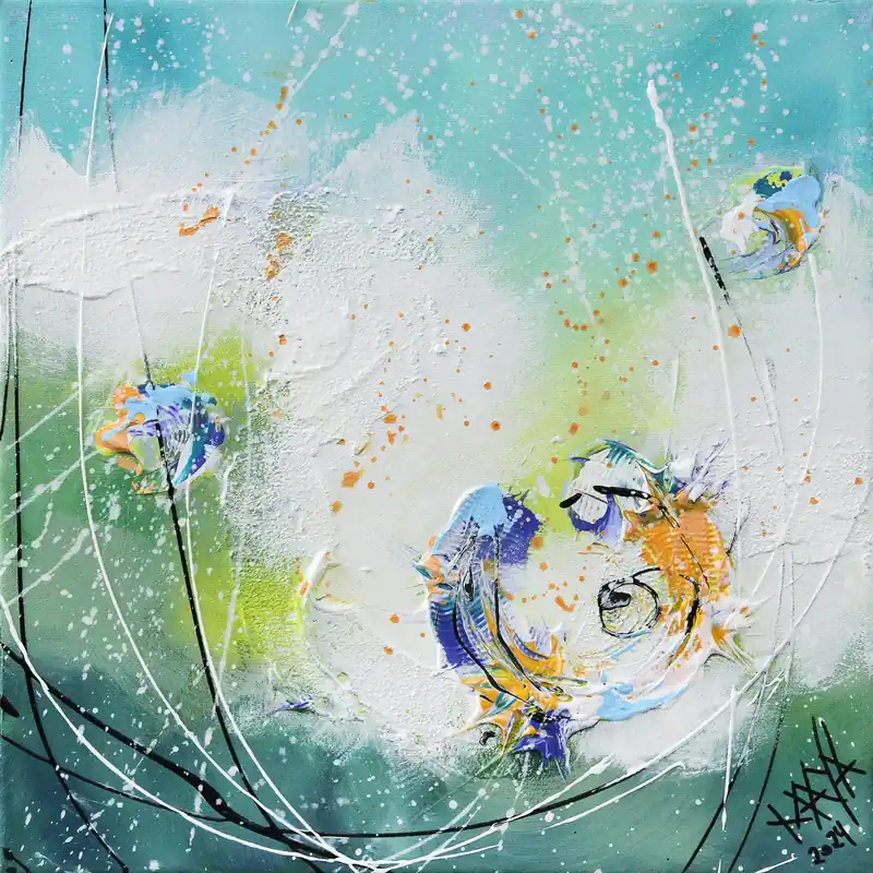 Günstig Maya: "Kleines Frühlingsglück", Originale Acrylbilder (Unikat)