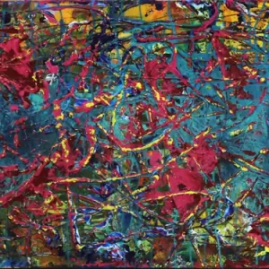 Unikat: "Hommage an die Vergangenheit I", Originalgemälde, J. Fernandez, Acrylbilder Abverkauf