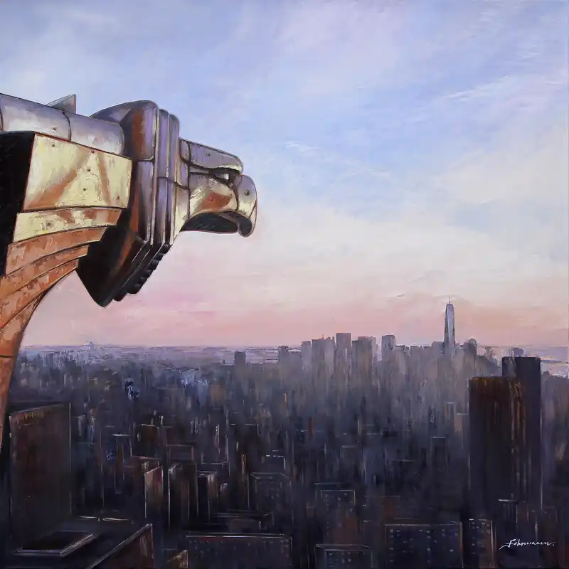 Mega-Angebot Kunstdruck, U. Fehrmann: "New York (Chrysler Building)", signierte Edition, Nr. 1/100