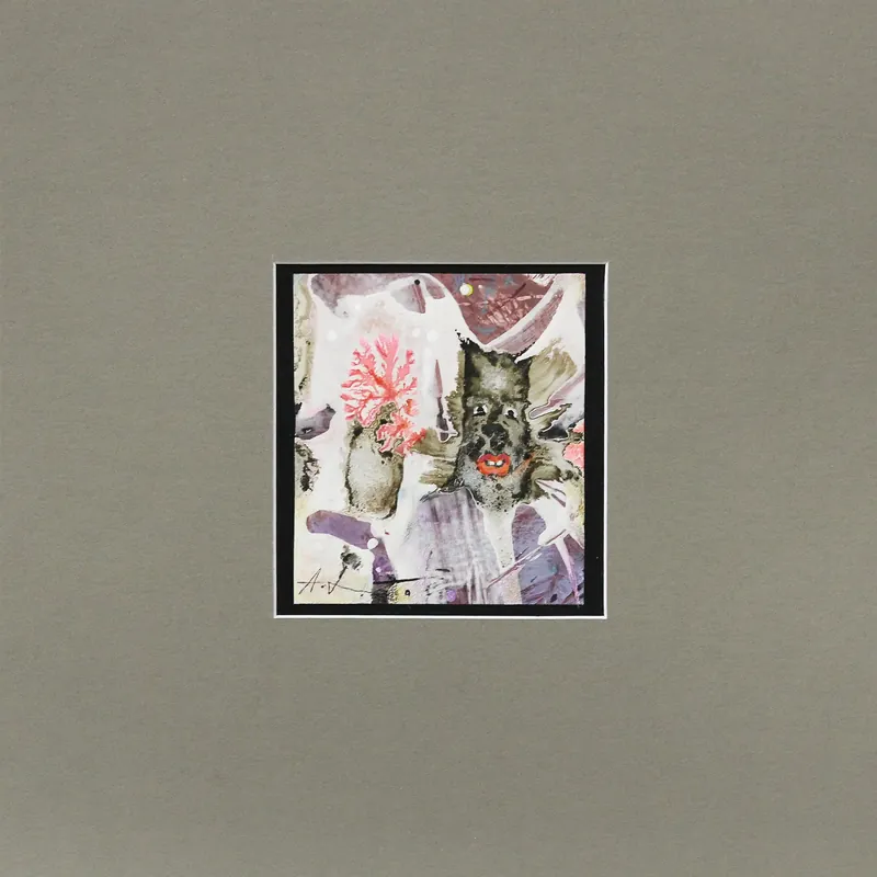 Bestseller Malerei/Grafik auf Papier: "Die rote Blume und das Biest", A. Larrett, Original (Unikat)