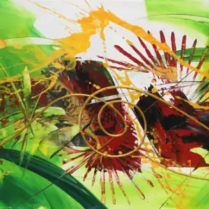 Originalgemälde: "Nature Dreaming II", G. Hung, Unikat Neue Ware