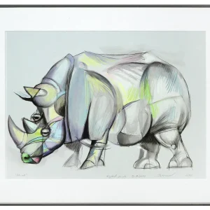 Limitierter Kunstdruck, Stefan Petrunov: "Rhino III" (A) Online Kaufen