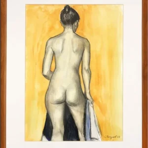Zertifiziert Aquarellmalerei, Stefan Petrunov: "Nude 3" (A)