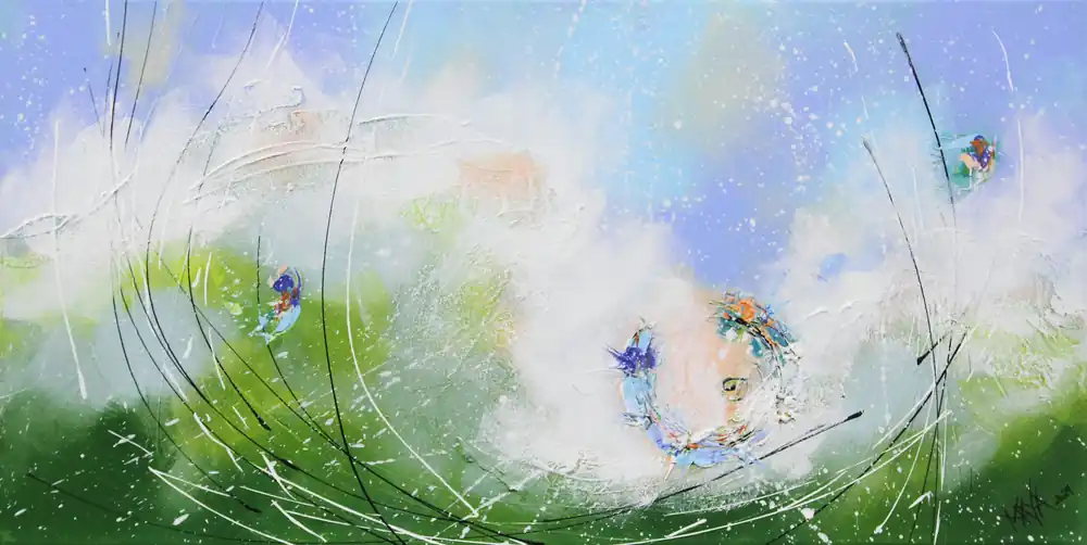 Schnäppchen Maya: "Frühlingswind", Originale Acrylbilder (Unikat)