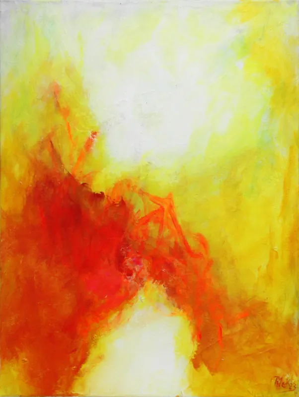 Rabatt M.Rick: "Das Leuchten der Stille". abstraktes Originalgemälde (Unikat)