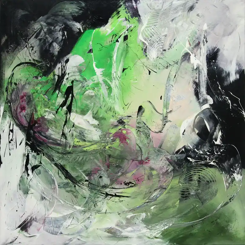 C. Middendorf: "Grashüpfer IV", abstraktes Originalgemälde (Unikat) Neu