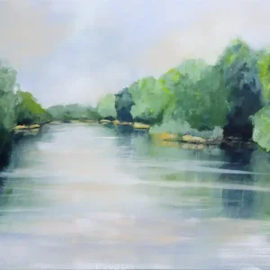 M. Kühne: "Abendleuchten", Edition, signierter Kunstdruck, Nr. 2/100 Zertifiziert