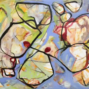 Acrylgemälde: "Flachwasser - Funde", Original/Unikat, J. Riemer Abverkauf
