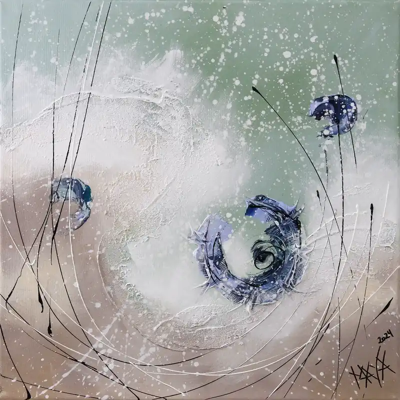Meistverkauft Maya: "Wie im Flug", Originale Acrylbilder (Unikat)