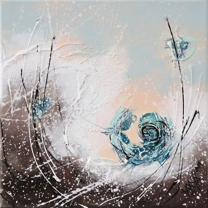 Neu Im Sortiment Maya: "Kleines Winterlicht", Originale Acrylbilder (Unikat)