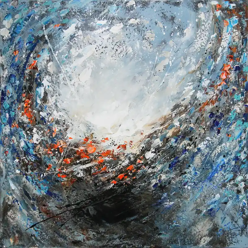 Wochenendangebot A. Freymuth: "Zum Licht", Acrylmalerei abstrakt, Originalgemälde (Unikat)