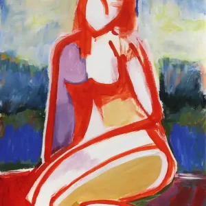 Zeitgenössische Acrylmalerei: "Mädchen im Morgen", M. Cieśla, Original (Unikat) Sale