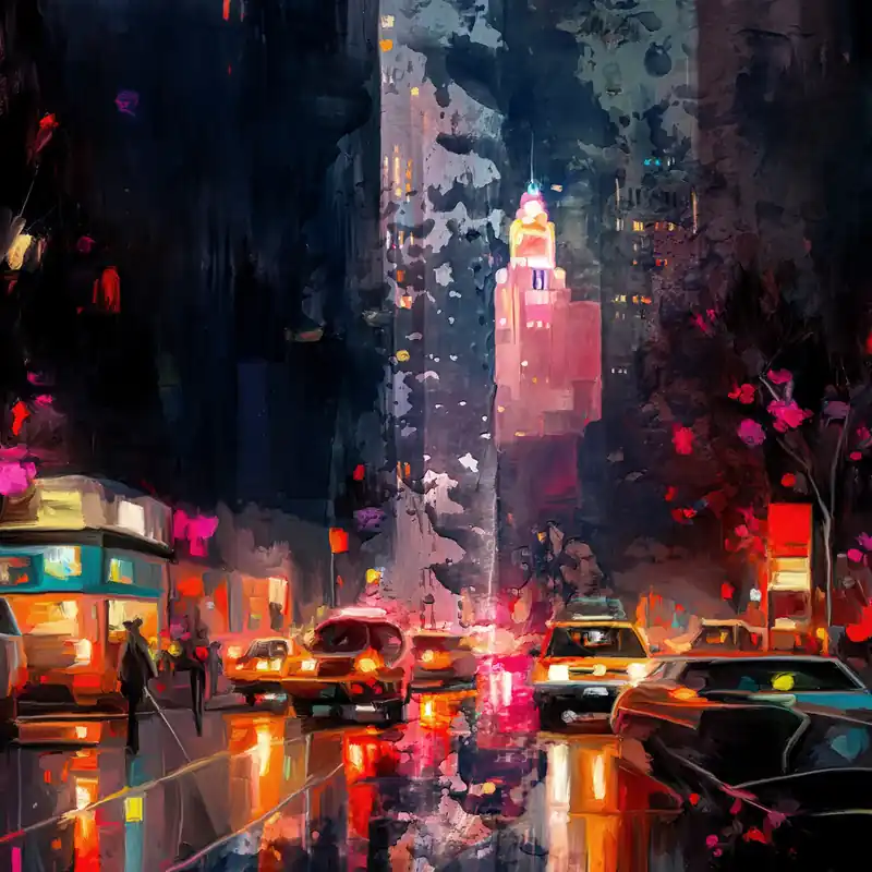 Versand Am Gleichen Tag Kunstdruck, signiert: "New York Straßenszene", Holger Mühlbauer-Gardemin, Edition, Nr. 1/100