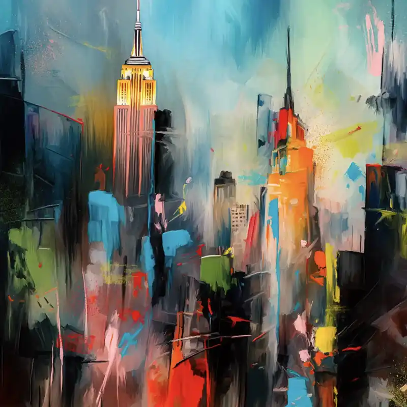 Moderne Pop Art: "New York Colors", H. Mühlbauer-Gardemin, Original/serielles Unikat Top-Angebot