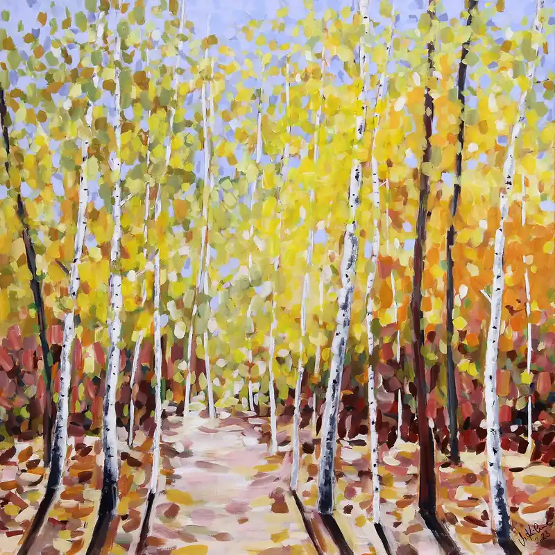Nur Für Kurze Zeit M. Kühne: "Herbstwald", Edition, signierter Kunstdruck, Nr. 1/100
