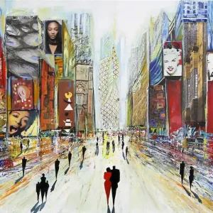 Neue Ware Kunstdruck, signiert: "Faces of Metropolis I", K. Namazi, Edition, Nr. 1/100