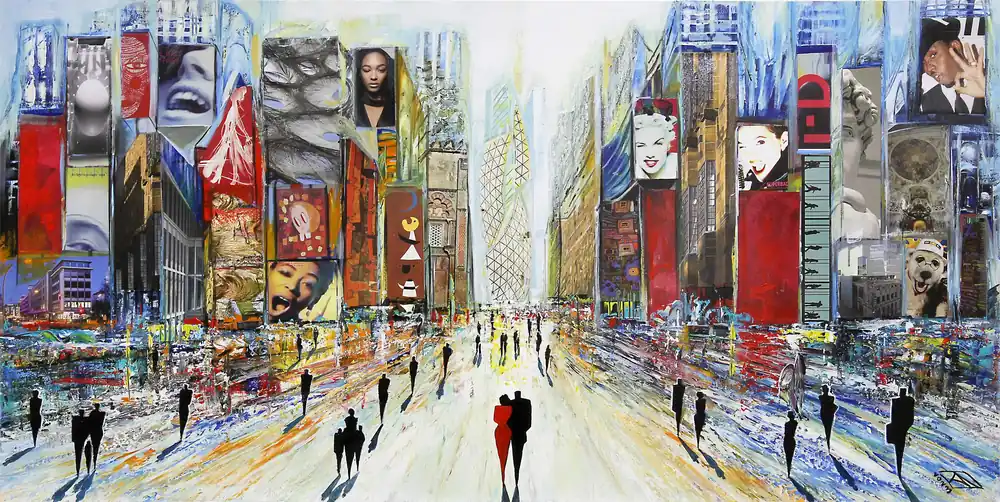 Neue Ware Kunstdruck, signiert: "Faces of Metropolis I", K. Namazi, Edition, Nr. 1/100