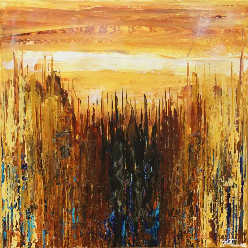 Gratis Versand Unikat: "Makatran IV", Originalgemälde, J. Fernandez, Acrylbilder