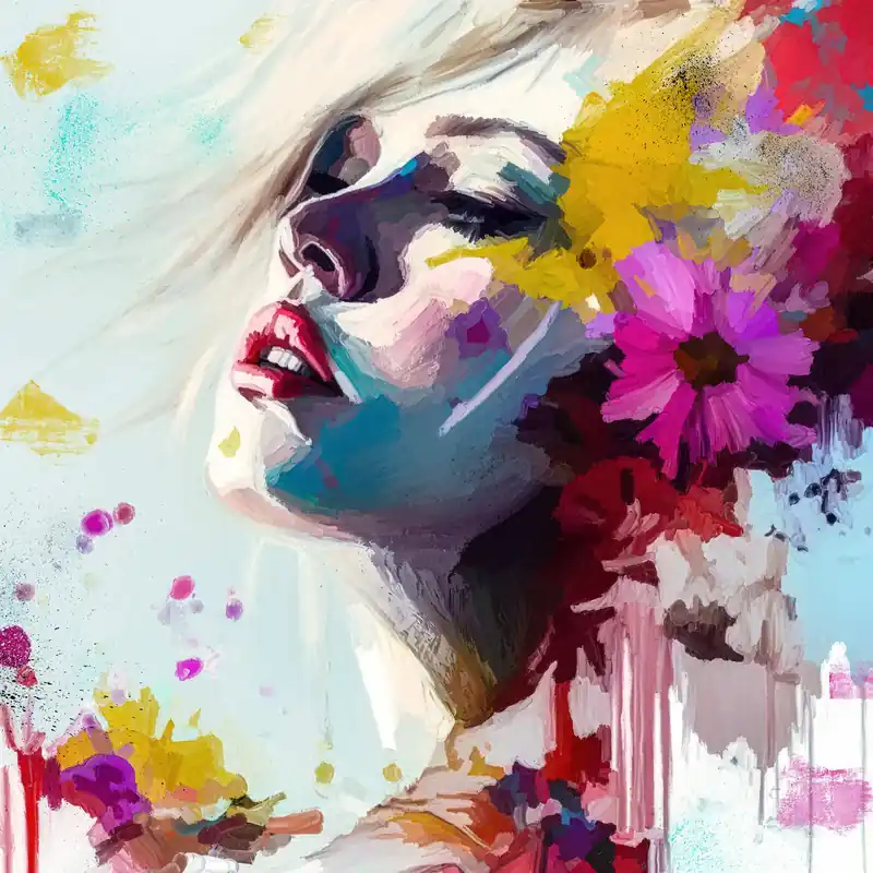 Kunstdruck, signiert: "White Woman", Holger Mühlbauer-Gardemin, Edition, Nr. 1/100 Saisonangebot