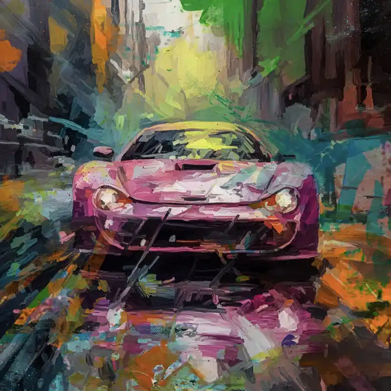 Moderne Pop Art: "Racing in the City", H. Mühlbauer-Gardemin, Original/serielles Unikat Sale