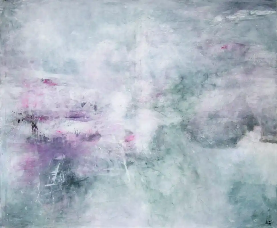 Schneller Versand Acrylgemälde: "Himmel III", Original/Unikat, L. Wünsche